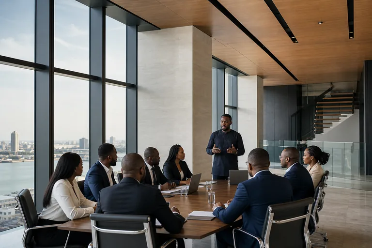 An executive leadership session in Lagos