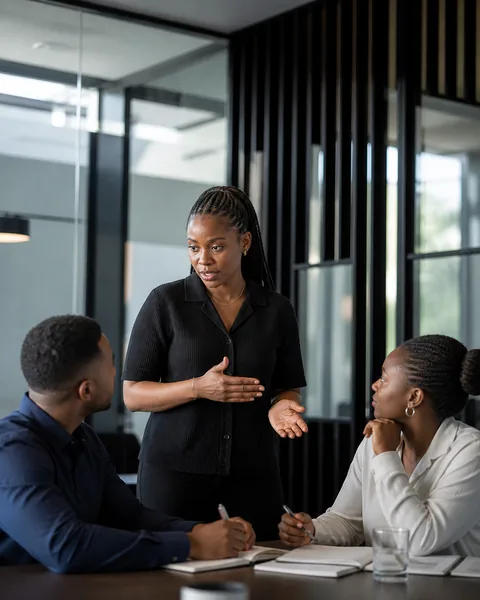 A customer experience specialist coaching a team